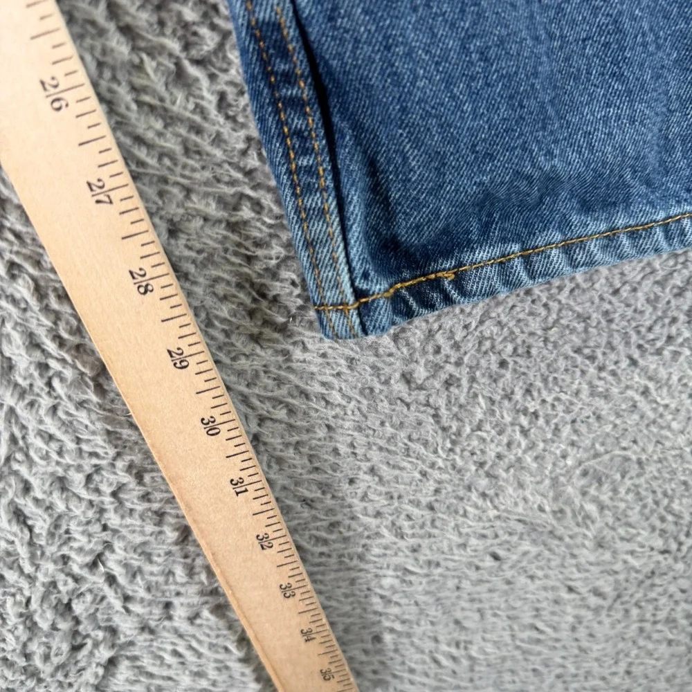Levi's 505 Jeans Mens 35x30 Blue Cotton Denim Straight Leg Faded Travel Workwear